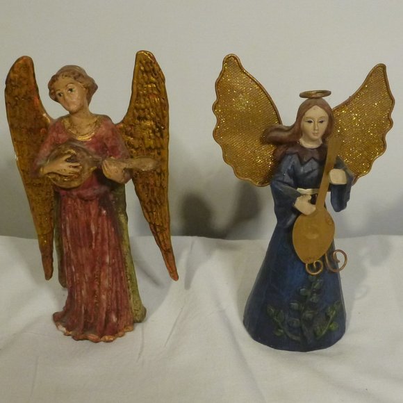 Pair of Vintage Angel Christmas Ornaments/Figurines - Picture 1 of 8